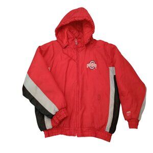 VTG 1990s Ohio State Buckeyes Logo 7 Insulated Hooded Zip Jacket Size L Large